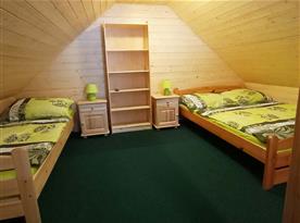 Zelený apartmán - mezonetová ložnice