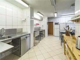 kuchyň - sporák, lednice, dřezy, myčka, mikrovlnná trouba