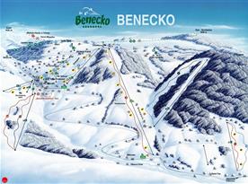 Ski areál Benecko mapa