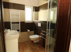 Apartmán Slepička - koupelna se sprchovým koutem a toaletou
